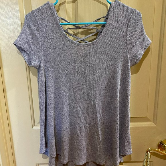 PINK MEMORIES Light Grey Sleeveless Spaghetti Strap Blouse main image 1